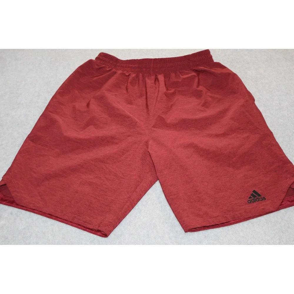 Adidas Shorts Mens Large Red Athletic Gym 9